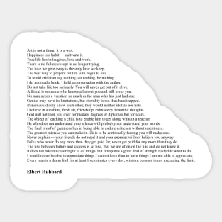 Elbert Hubbard Quotes Sticker